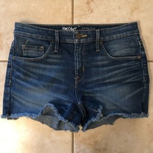 Mossimo High Rise Denim Raw Edge Size 6